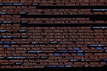 Programming coding screen, web developer coding screen