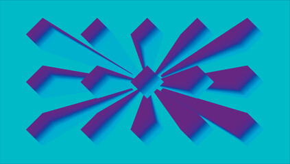 Color glowing wireframe tunnel. Grid tunnel in perspective. Funnel or portal illusion. Optical illusion art