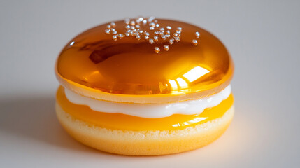 a golden juwel in the shape of a hamburger