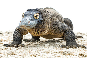 Close Up Of A Reptile On White Background