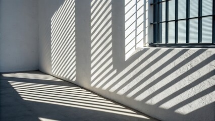 Obraz premium Dramatic Striped Shadowing Dramatic high-resolution close-up of bold striped abstract pattern evoking strong emotions. Emotional Abstract Pattern.