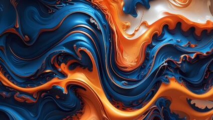 Vibrant Fluid Abstract Pattern with Swirling Colors and Dynamic Motion Effect – High-Resolution Digital Artwork, Generative AI