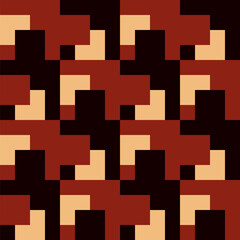 Abstract geometric seamless pattern. Minimalist geometrical ornament, puzzle design. Vector illustration.
