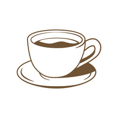 cup of coffee retro vintage illustration