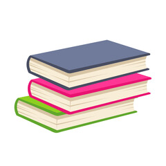stack of colorfull books vector design