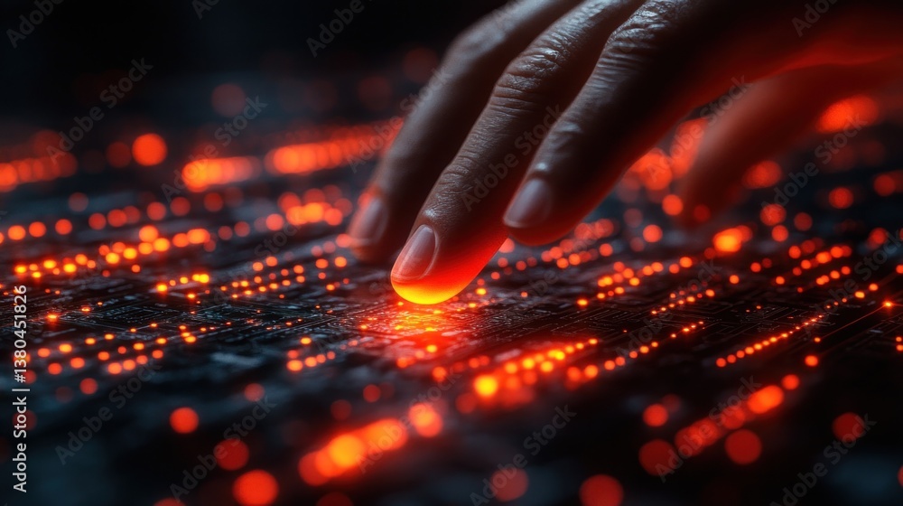 Aufkleber digital touch: exploring the illuminated circuits