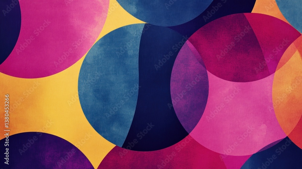 Poster abstract colorful circles background: a vivid symphony of overlapping shapes