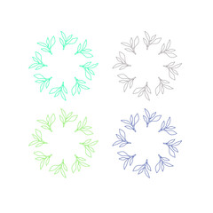 Natural Green Leaves Sign Symbol Logo Vector isolated on White