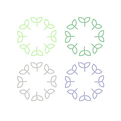 NATURAL LEAVES SIGN SYMBOL LOGO VECTOR ISOLATED ON WHITE