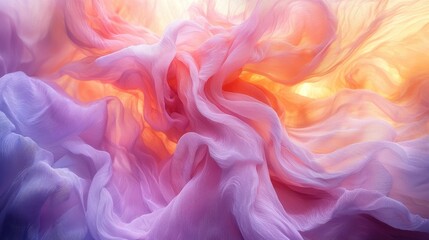 Fototapeta premium Abstract Swirling Fabric: A Symphony of Pastel Hues