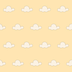 Baby Clothing Textile Seamless Swatch Background. Hand Drawn Doodle Funny Cute Infant Fabric Pattern. Cute Kawaii Whimsical Wrapping, Wallpaper Nursery Design. Vintage Elegant Retro Style. Nappy Cover