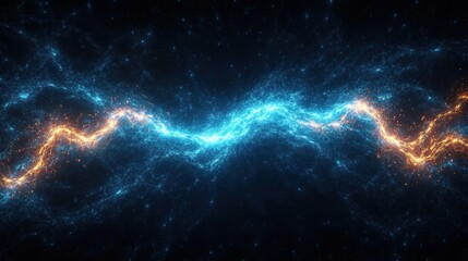 Electric Blue Plasma Lightning Abstract Energy Illustration