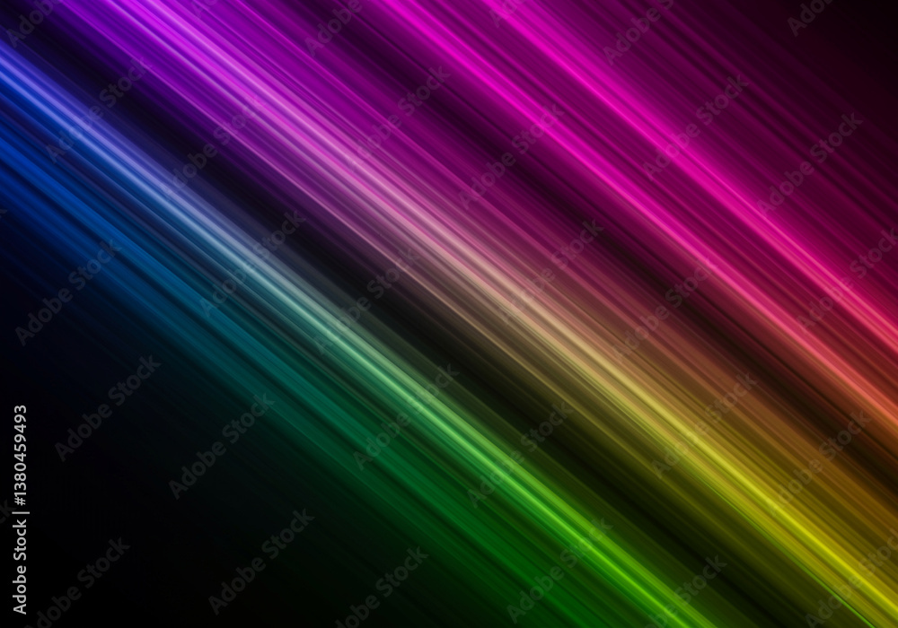 Poster abstract background with colorful light streaks and diagonal lines creating a vibrant and dynamic de