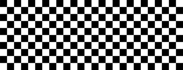 Fototapeta premium Checkerboard black and white seamless pattern vector illustration.