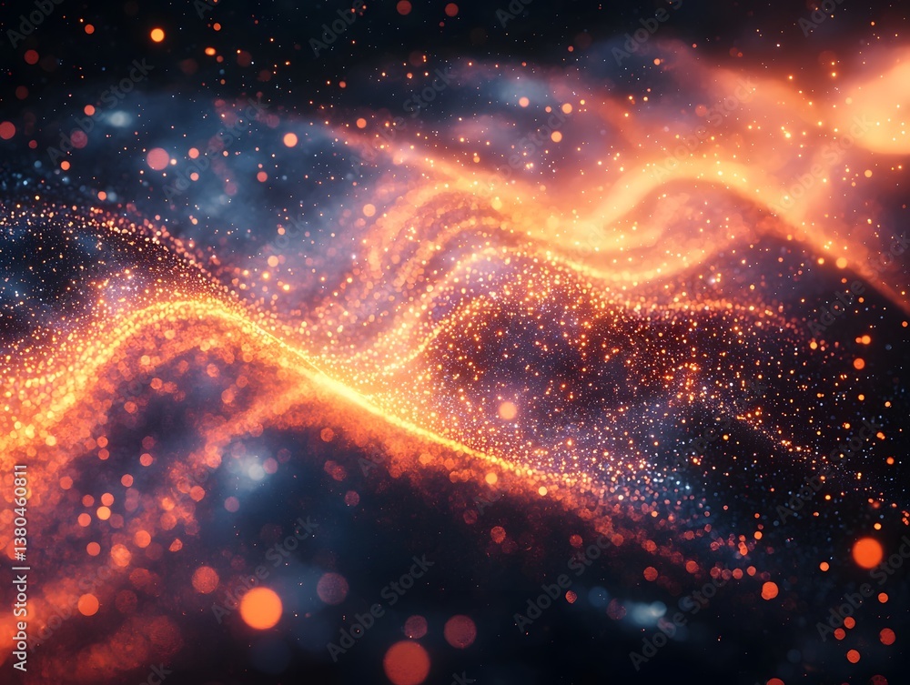 Poster quantum data streams in a mesmerizing pattern