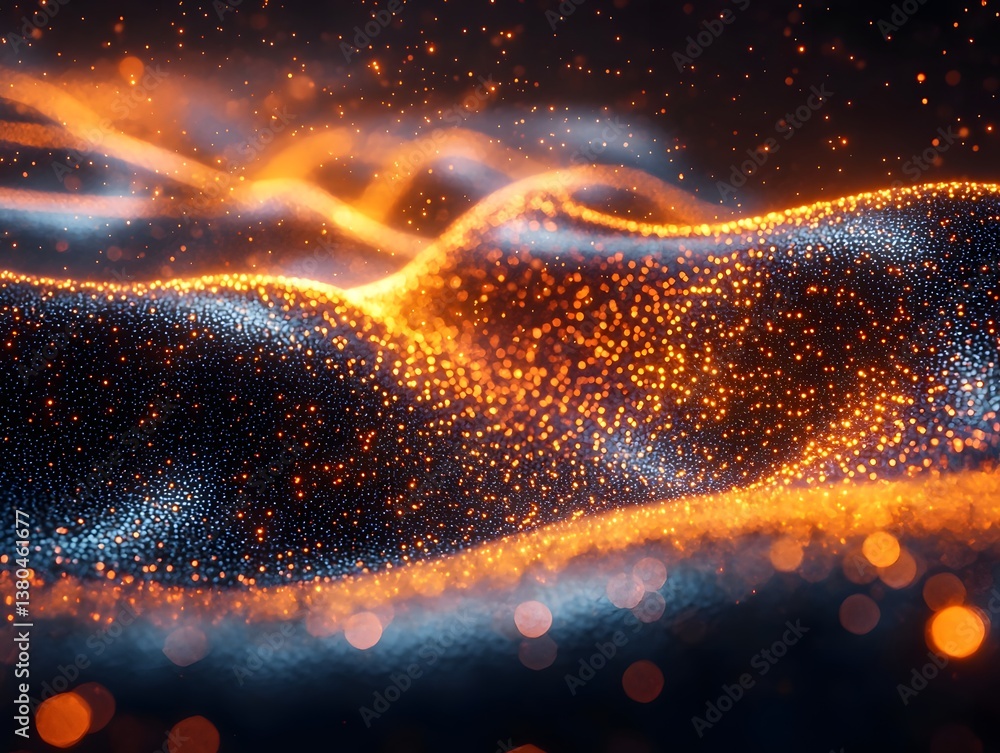 Poster quantum entanglement visualizing the interconnected flow of data across dimensions