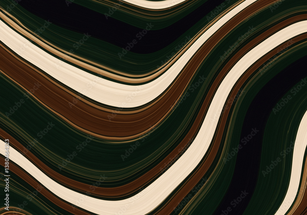 Poster abstract pattern with wavy brown beige and black lines creating a modern abstract background. the fl
