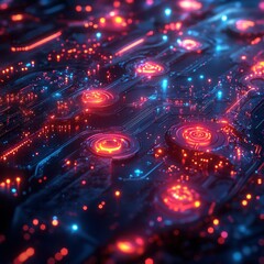 Neon Circuitry: A Digital Dreamscape