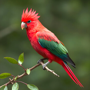 red rosela bird