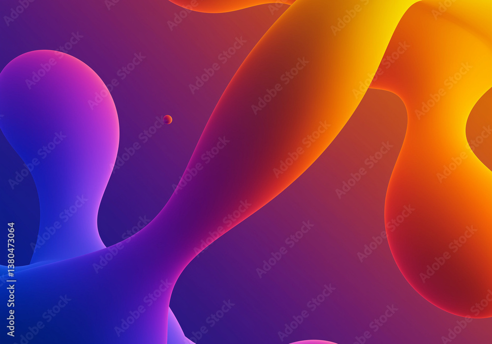 Poster abstract shapes with vibrant colors create a mesmerizing abstract design and graphic texture that bl