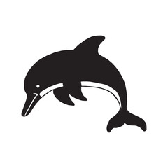 Fototapeta premium dolphin icon logo vector design, this image can be used for logos, icons, and more