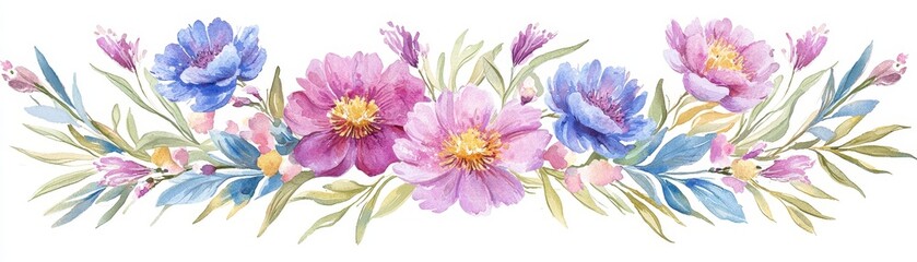 Fototapeta premium Botanical facial mask watercolor painting art studio fine art vibrant colors aesthetic view natural beauty