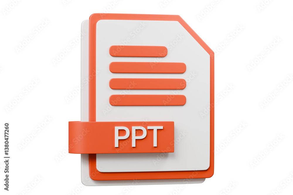 Poster 3d file folder document ppt icon. minimal word ppt presentation document icon. document form. busine