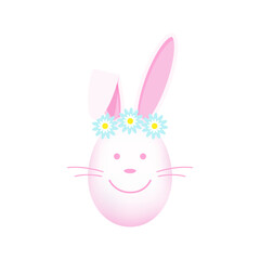 Easter rabbit, Easter Bunny. Easter egg. Vector illustration. PNG with transparent background.