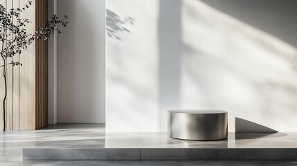 Minimalist interior design with natural light.