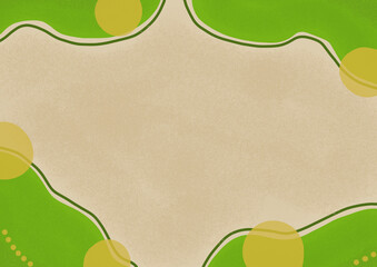 和風ポップなシェイプ　緑1