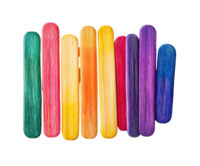 Popsicle Sticks for Crafts – Isolated on Transparent Background