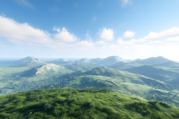 Naklejka premium Expansive Horizon: Nature's Infinite Canvas Under a Pristine Sky