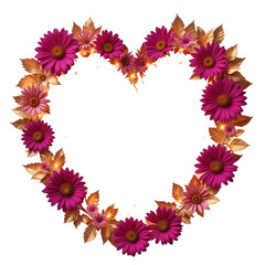 Obraz premium Hot Pink Daisy Heart Frame