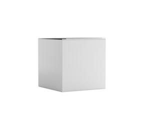 A square cardboard box for packaging, branding and product mockups. 3d Illustration