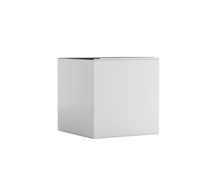 A square cardboard box for packaging, branding and product mockups. 3d Illustration