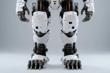 Robotic legs showcase advanced mechanics with sleek design and i