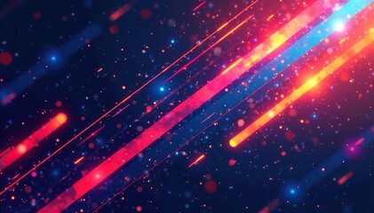 Obraz premium Geometric abstract wallpaper with bold lines and vibrant colors, angles, graphics, background