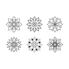 Obraz premium Intricate floral mandala vector perfect for print, decor, digital art, and design projects.