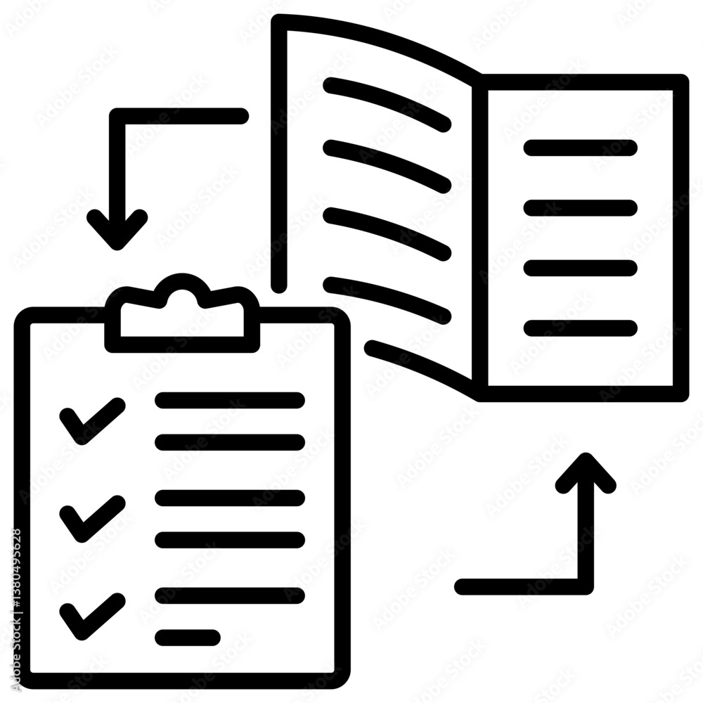 Poster protocol line icon