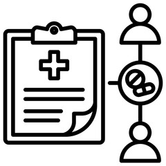 Obraz premium Clinical Trials Line Icon