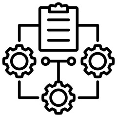 Document Management Line Icon