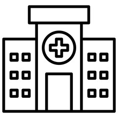 Obraz premium Hospital Line Icon