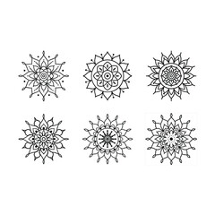 Obraz premium Boho Mandala Vector | Bohemian Mandala Line Art for Digital & Print Design