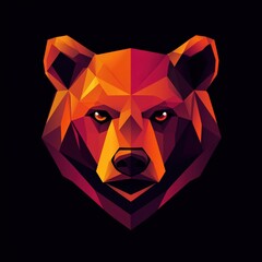 Polygonal Bear Head Illustration