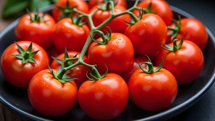 Bright red tomatoes