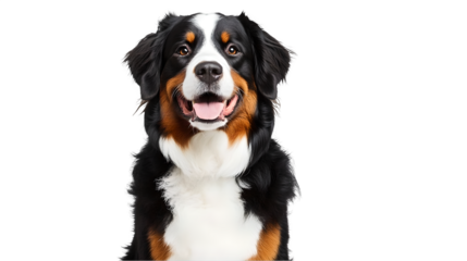 Happy Bernese Mountain Dog, isolated on transparent background