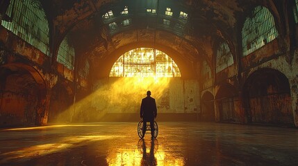 Hope in the Ruins: A Silhouette of Perseverance