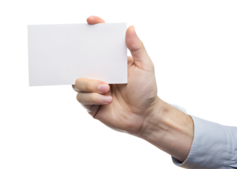 hand holding blank placard clipart image on transparent background