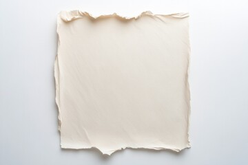 Obraz premium Blank textured paper with uneven edges, inviting creativity and