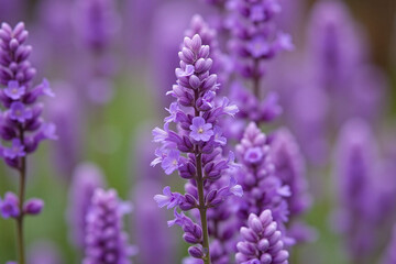 Obraz premium lavender flowers on a white background